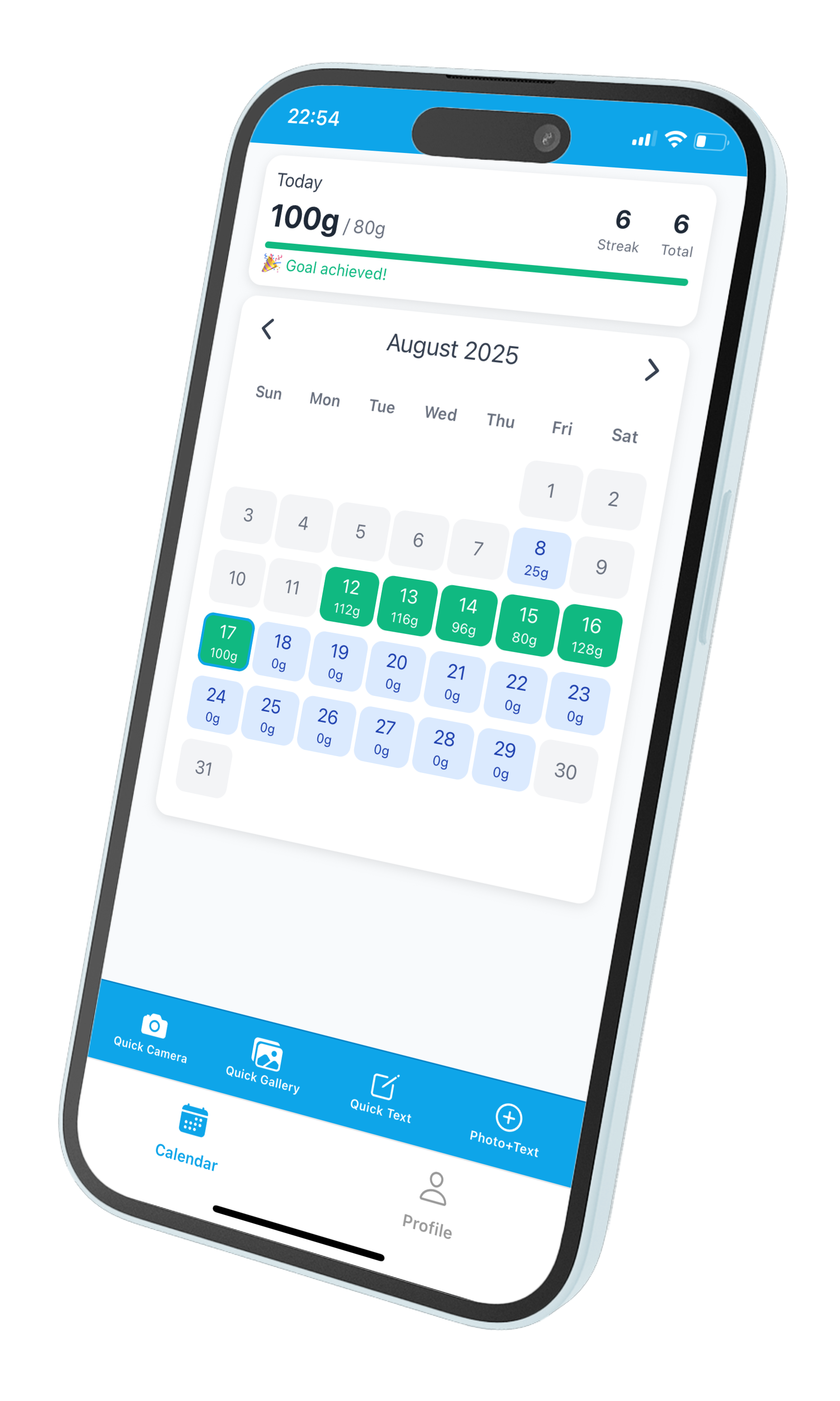 ProteinBud App Screenshot